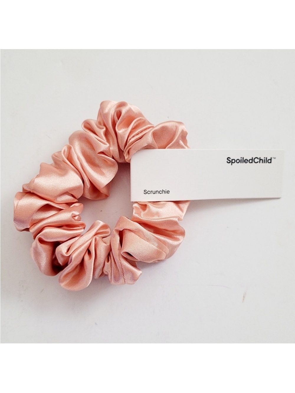 SpoiledChild peach silk hair scrunchie OS NWT